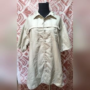 Men's Size Large Merrell Opti Wick Button Up Shirt